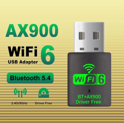 Billede af Wifi 6 Mini USB Dongle Netværkskort BT 5.4 Modtager Dongle AX900 Til Win 10/11 PC Dual Band 2.4G/5Ghz
