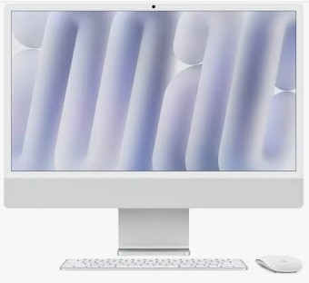 Billede af Apple iMac with 4.5K Retina display - Alt-i-én M4 - RAM 16 GB - SSD 256 GB - Apple M4 8-core - IEEE 802.11ax (Wi-Fi 6E), Bluetooth 5.3 - macOS Sequoia 15.0 - skærm: LED 24" 4480 x 2520 (4.5K) - tastatur: dansk - sølv
